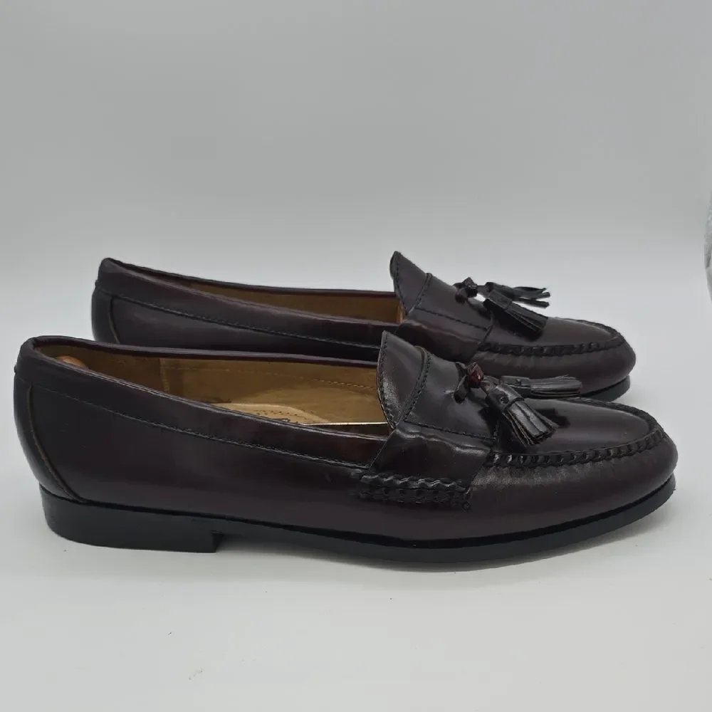 Cole Haan Men's Tassel Loafers in Dark Burgundy Leather